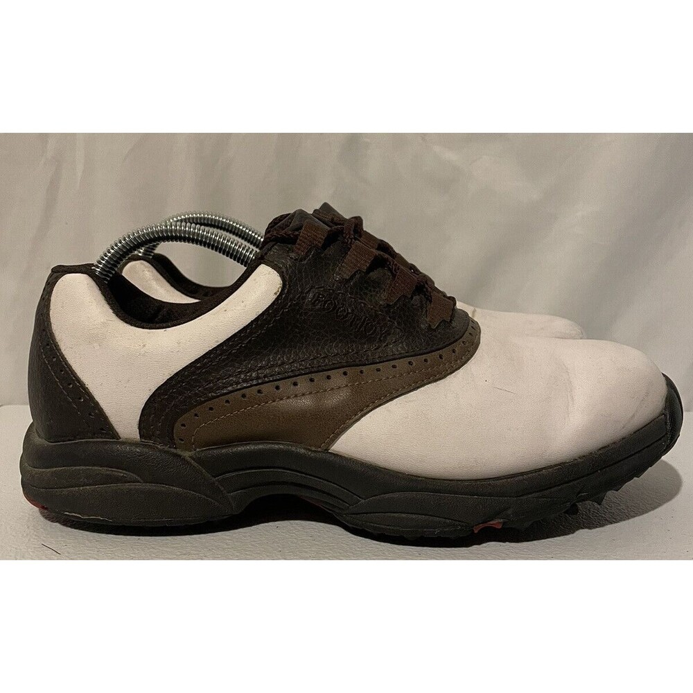 FootJoy GreenJoys 8.5 W Brown White Oxfords 45402 Golf Golfing Lace Up Cleats